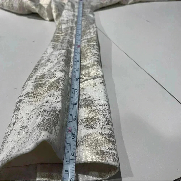 2XL slim fit one button front velvet blazer white gold notched lapel men busines - Picture 14 of 15